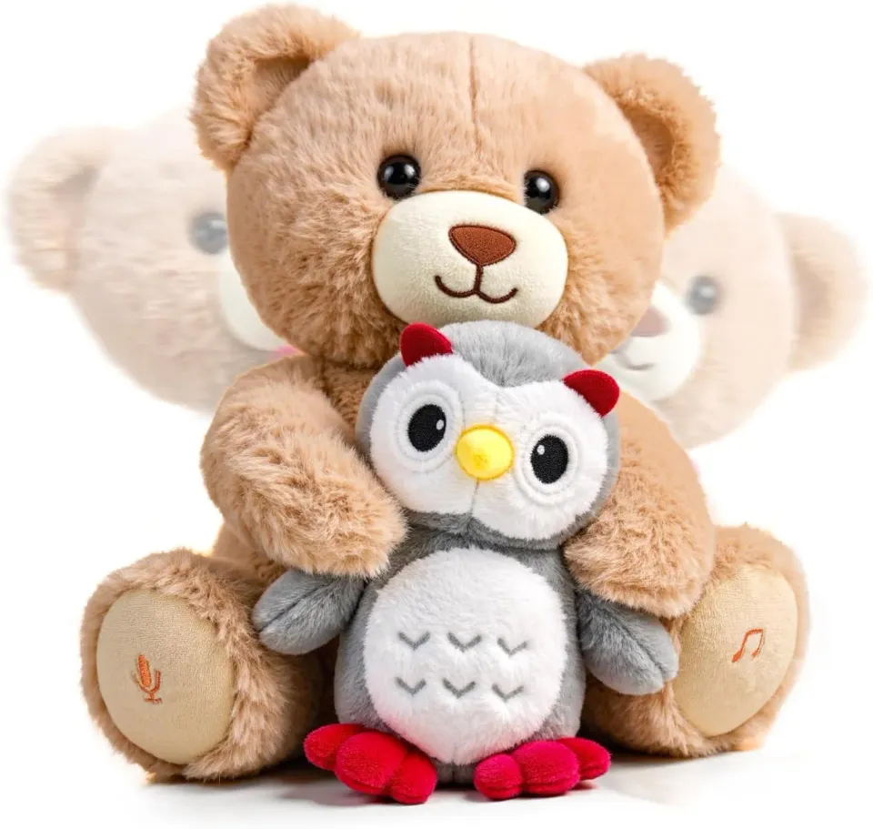 eJog Pup orso peluche musicale con gufo registra e ripeti