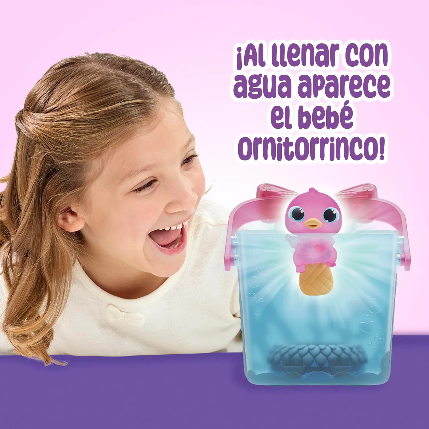Animagic Lets Glo Mamma Ornitorinco peluche luminoso con sorpresa