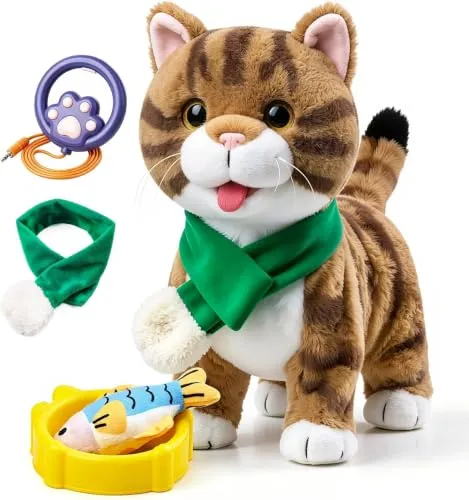 OR OR TU gatto peluche interattivo telecomando che cammina e miagola