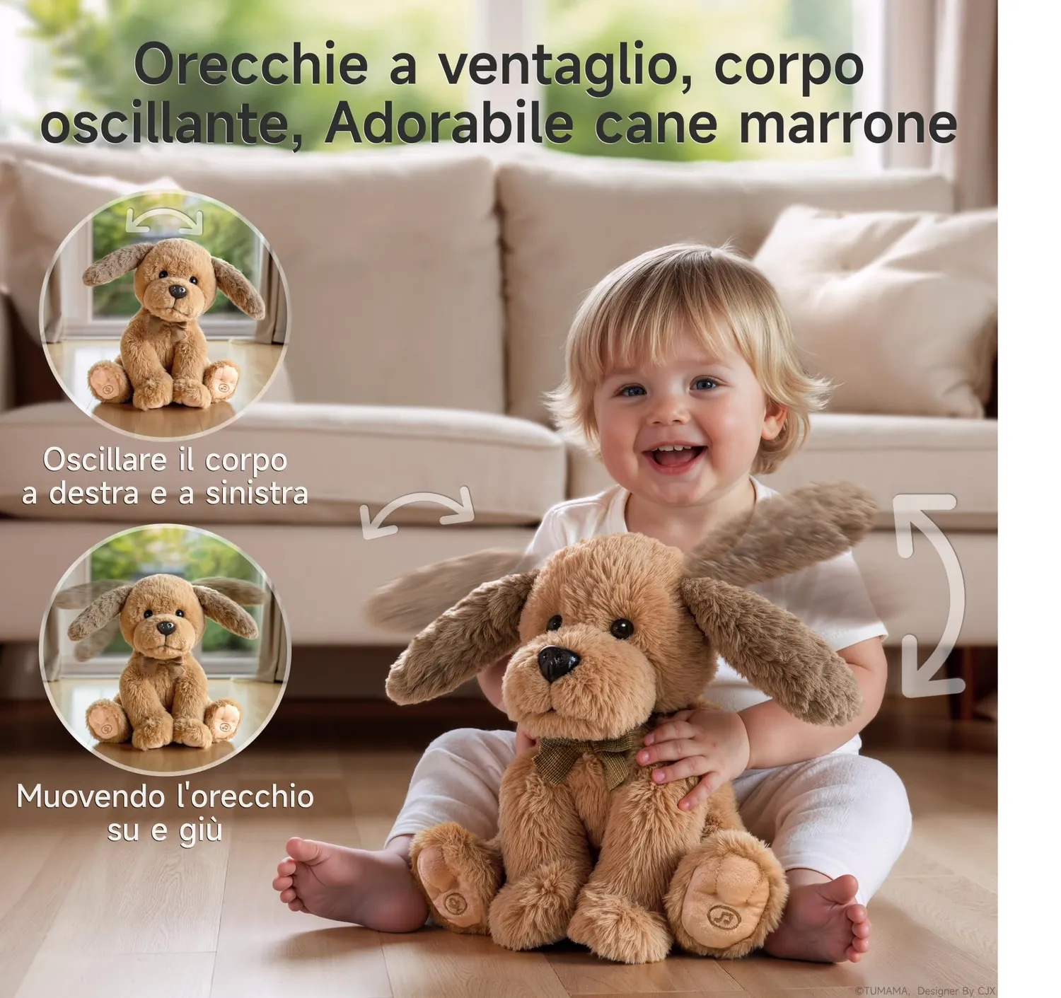 Or Or Tu cane peluche elettronico che ripete parole