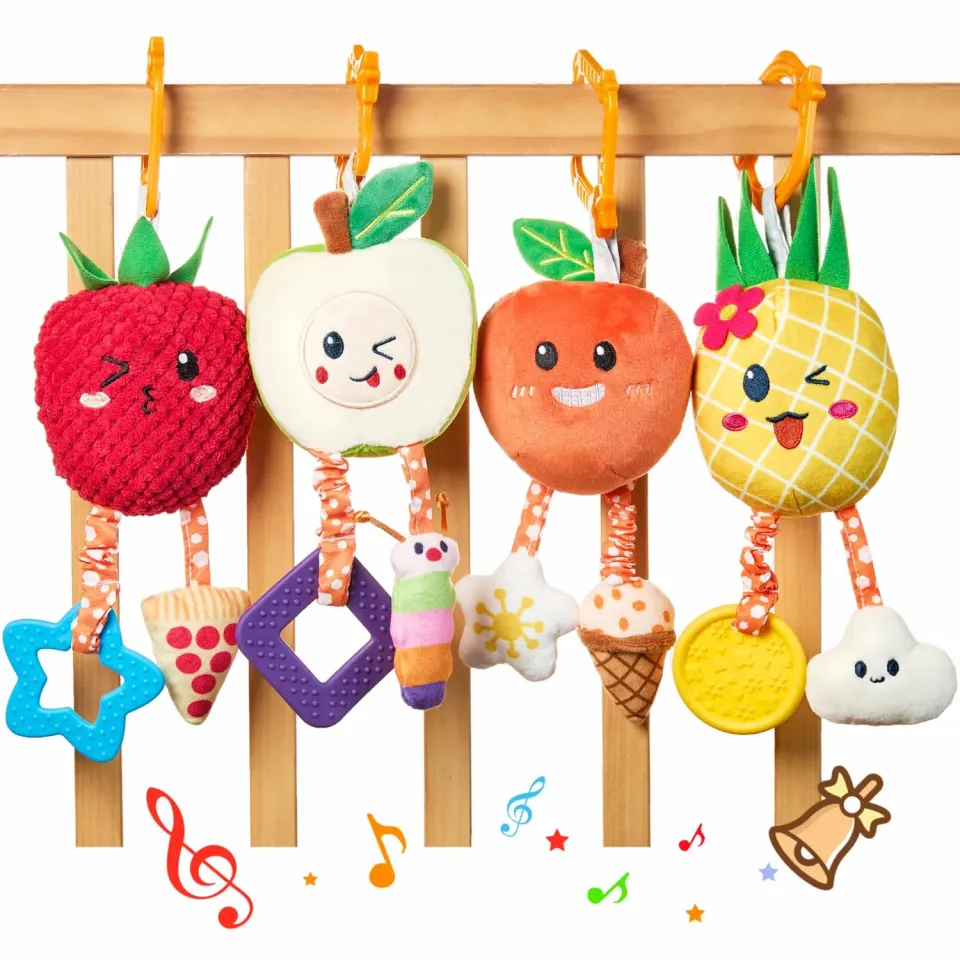 OR OR TU sonagli neonato frutta peluche 4 pezzi 0+ mesi