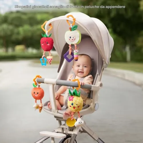 OR OR TU sonagli neonato frutta peluche 4 pezzi 0+ mesi