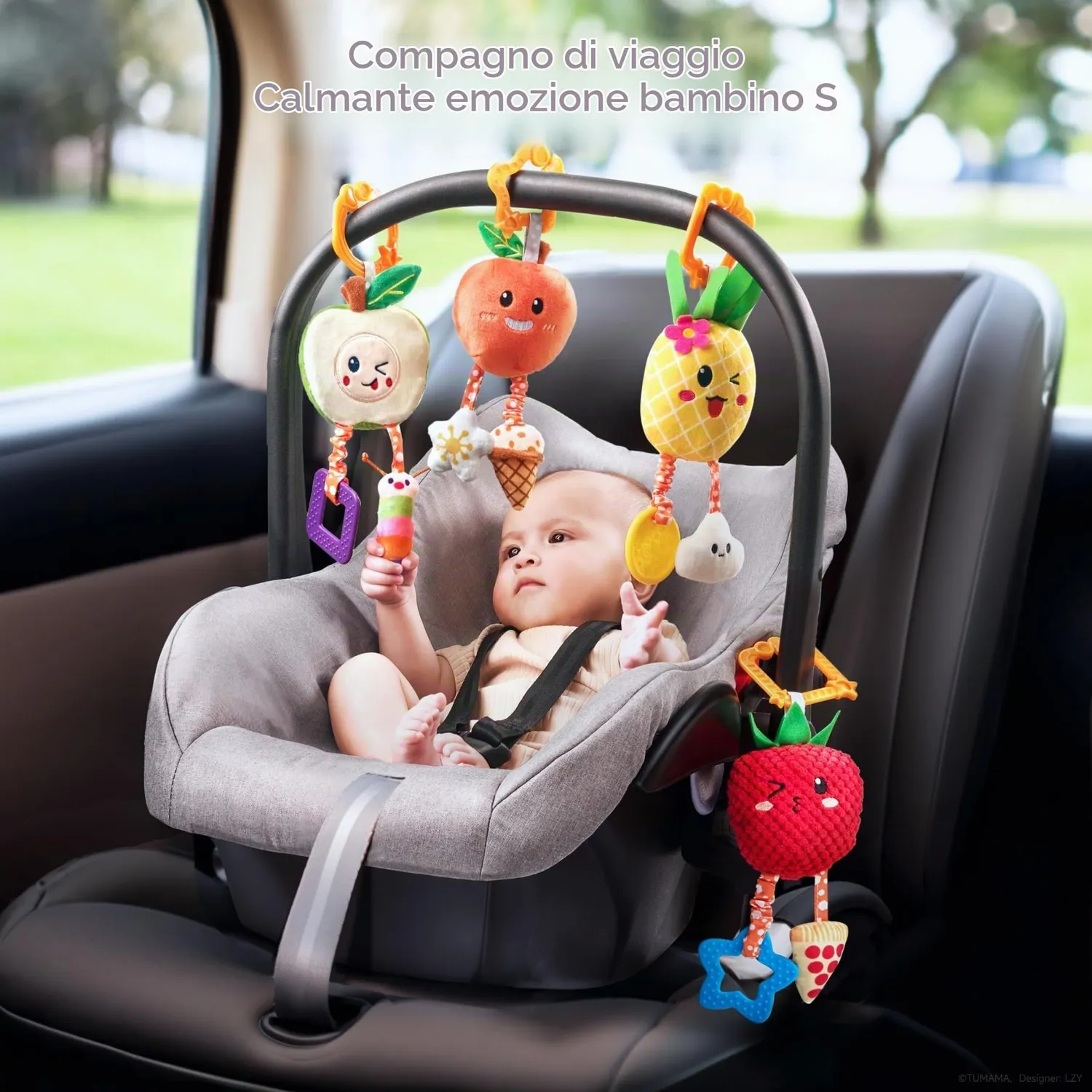 OR OR TU sonagli neonato frutta peluche 4 pezzi 0+ mesi