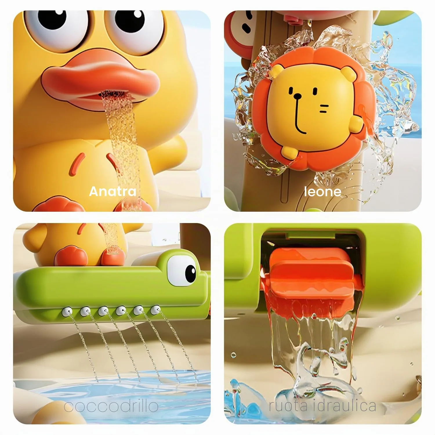 Or Or Tu mulino acqua giochi bagno con ventose