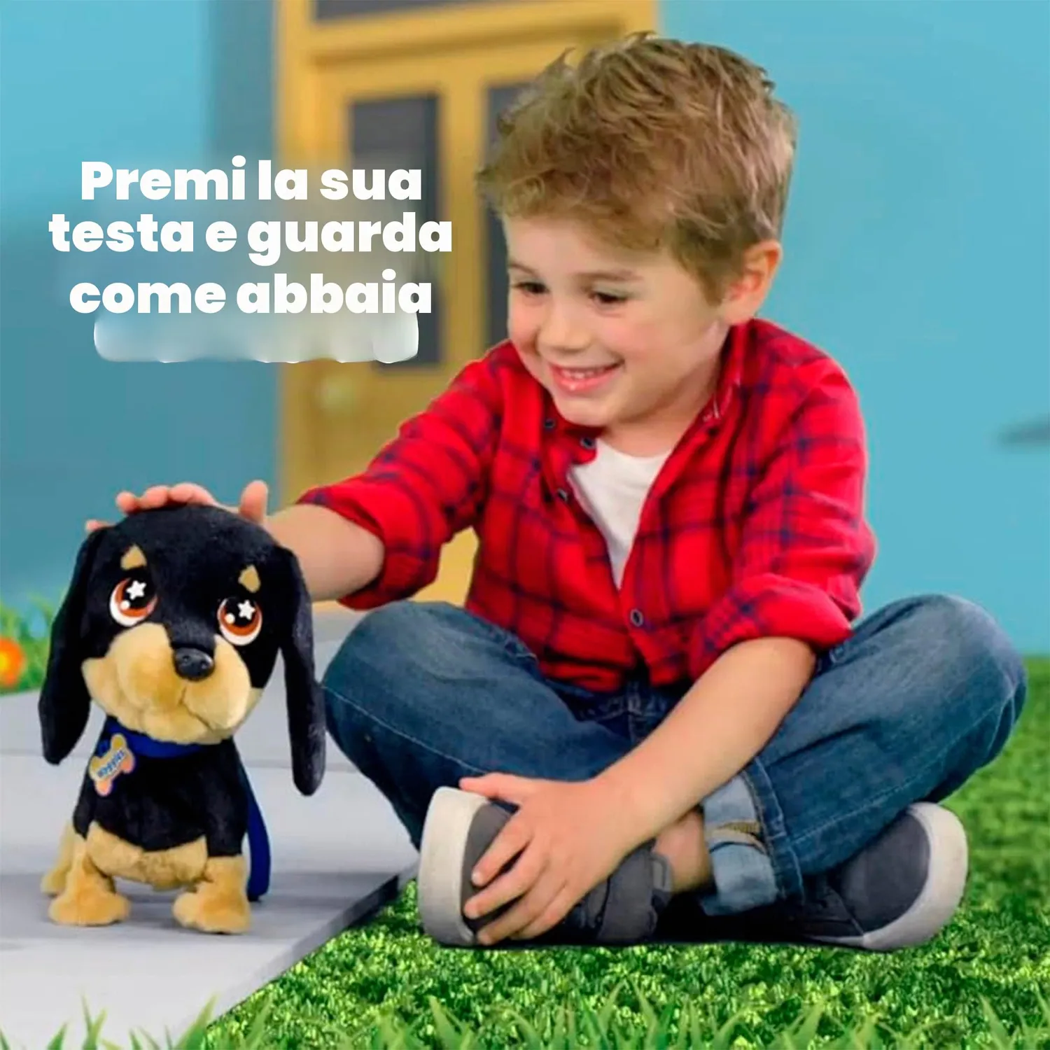Animagic Waggles cane peluche interattivo che cammina guinzaglio