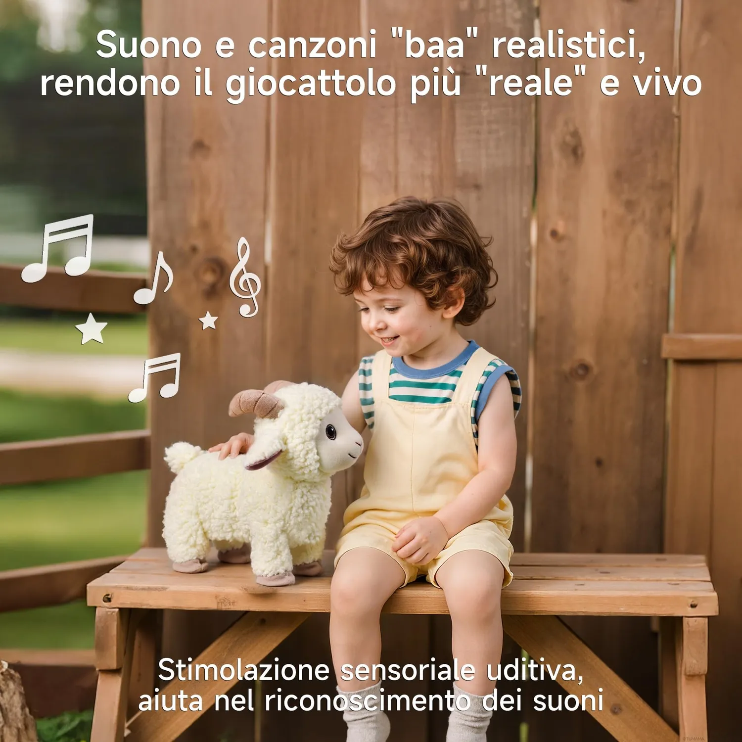 eJog Pup Pecora Peluche Interattivo con Guinzaglio che Cammina e Canta
