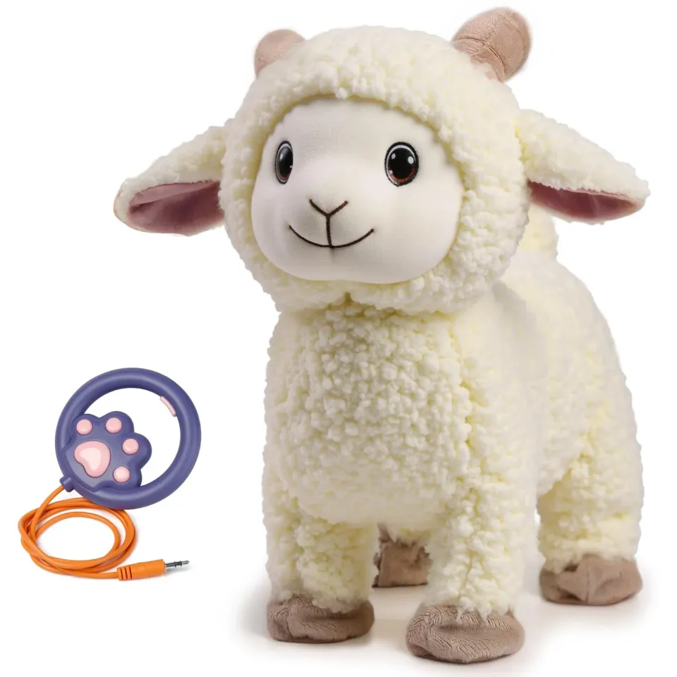 eJog Pup Pecora Peluche Interattivo con Guinzaglio che Cammina e Canta