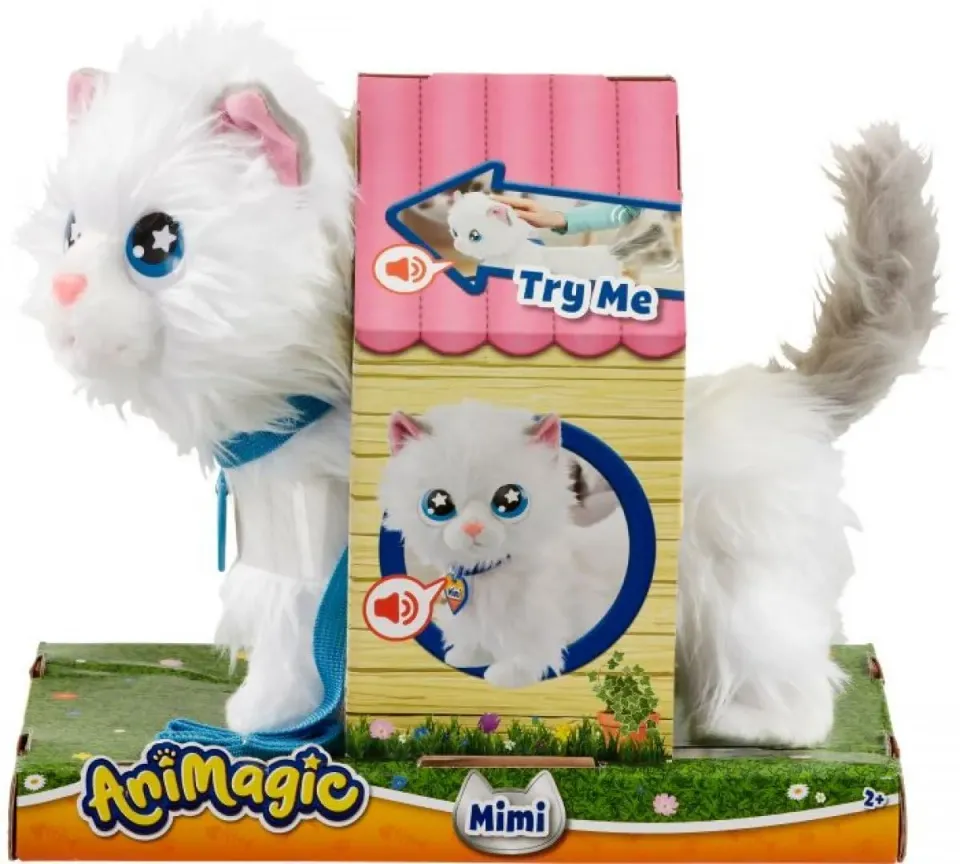 Animagic Mimi Gatto Peluche Interattivo che Miagola e Cammina