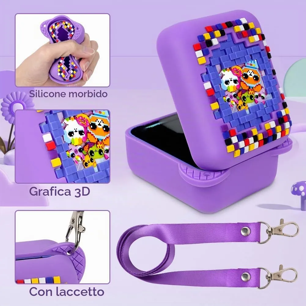 Bitzee Cover Custodia Protettiva in Silicone con Cordino