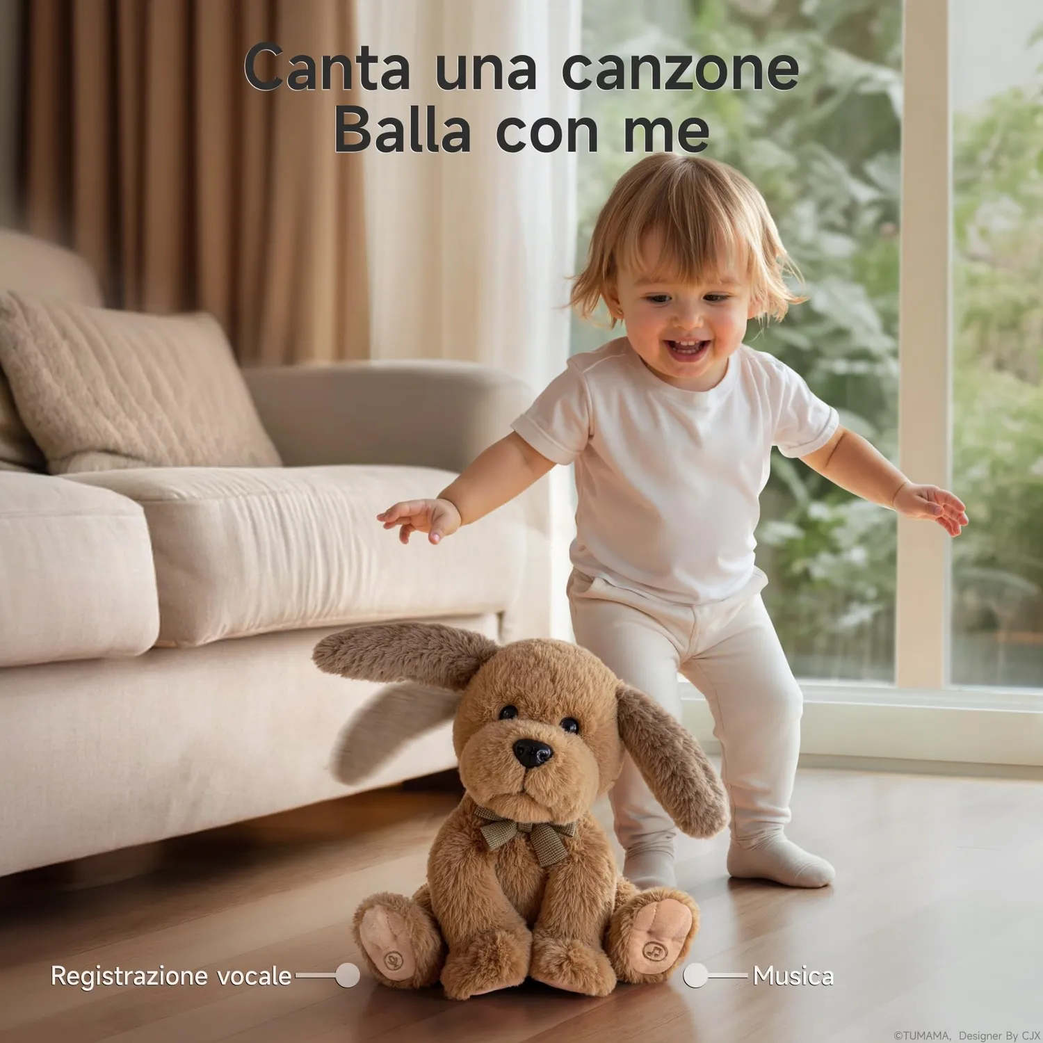 Or Or Tu cane peluche elettronico che ripete parole