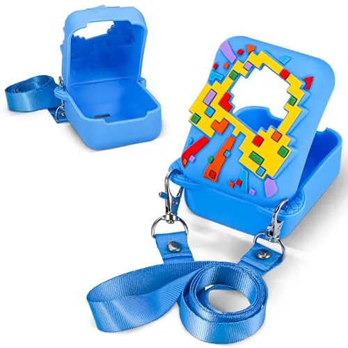 Bitzee Disney cover silicone blu con cordino 8,2x7,5x5 cm