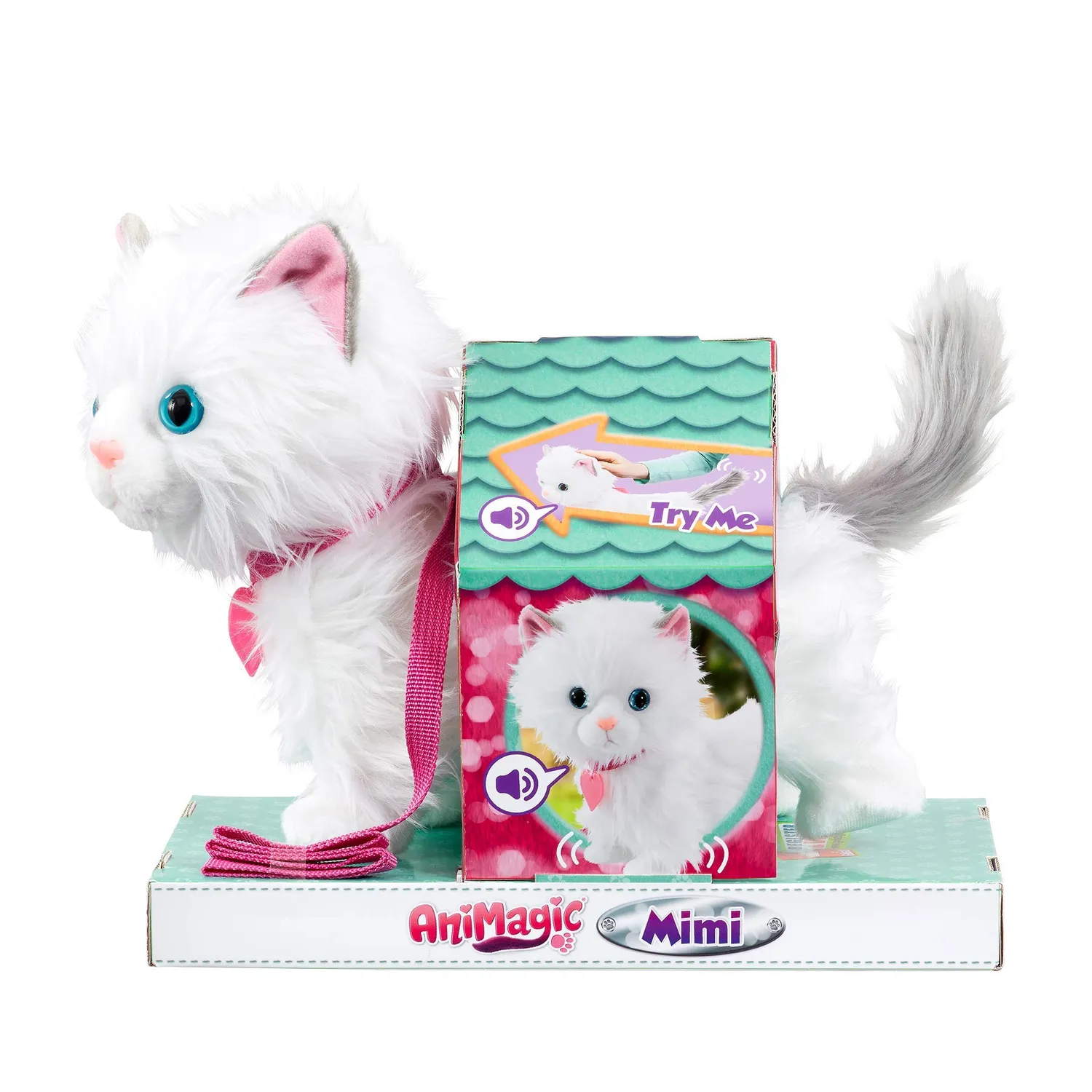 Animagic Mimi gatto peluche interattivo che cammina e miagola