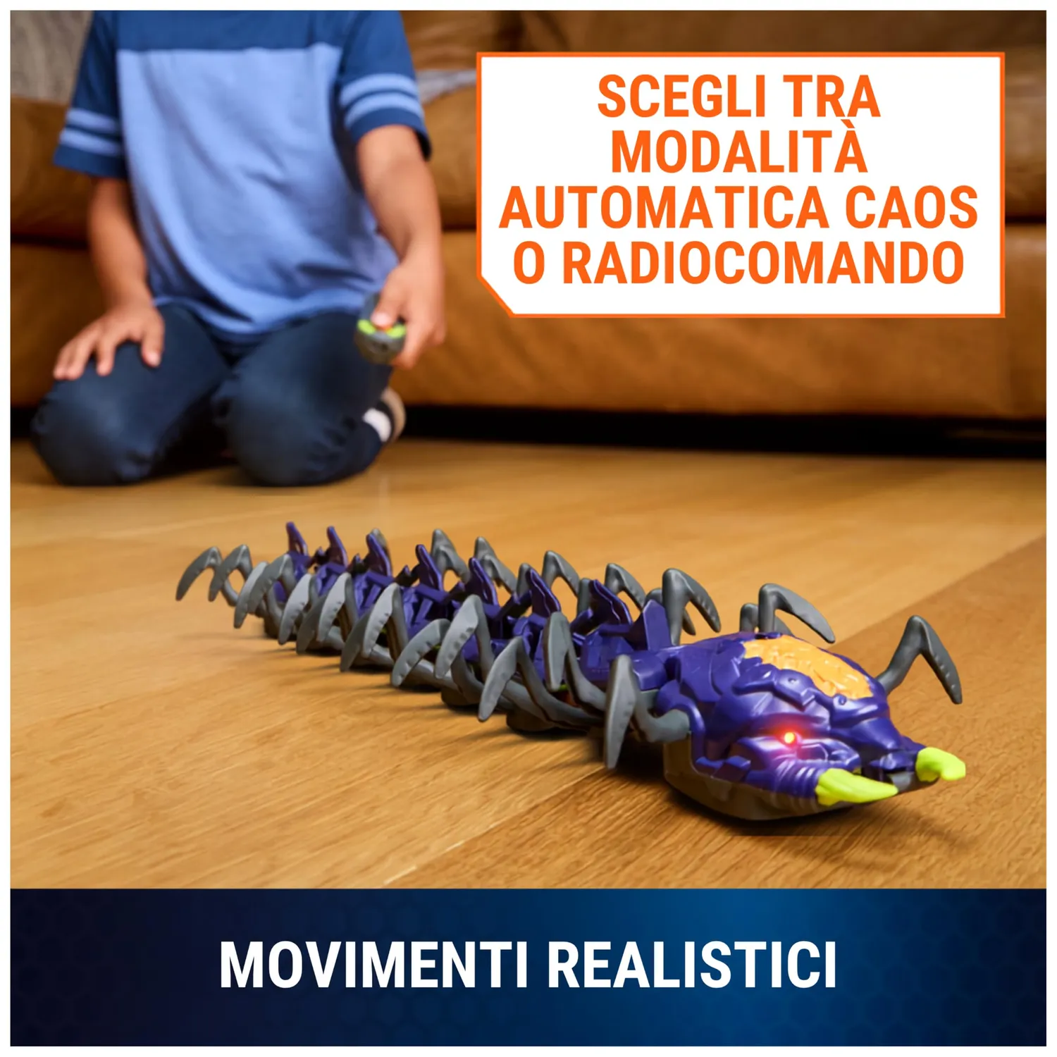 Hex Bots Explodapede Millepiedi Radiocomandato Occhi Luminosi