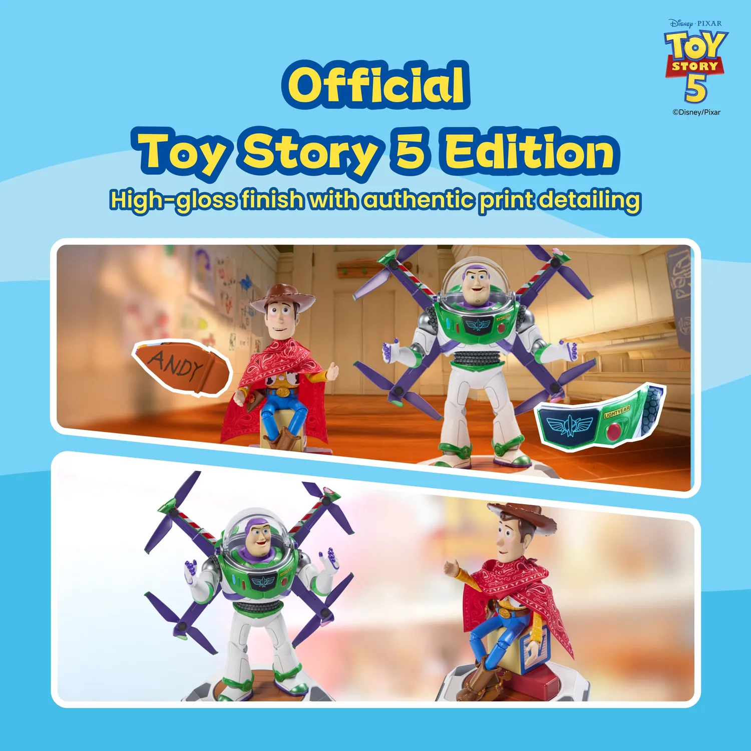 Robosen Mini Toy Story 5 robot Buzz Woody set interattivo