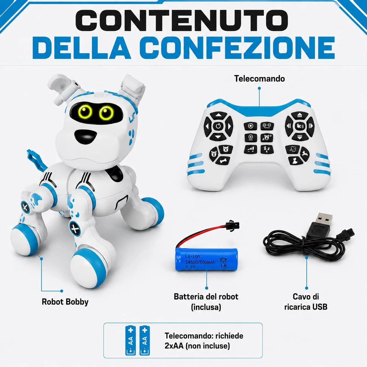 Xtrem Bots Bobby cane robot interattivo programmabile