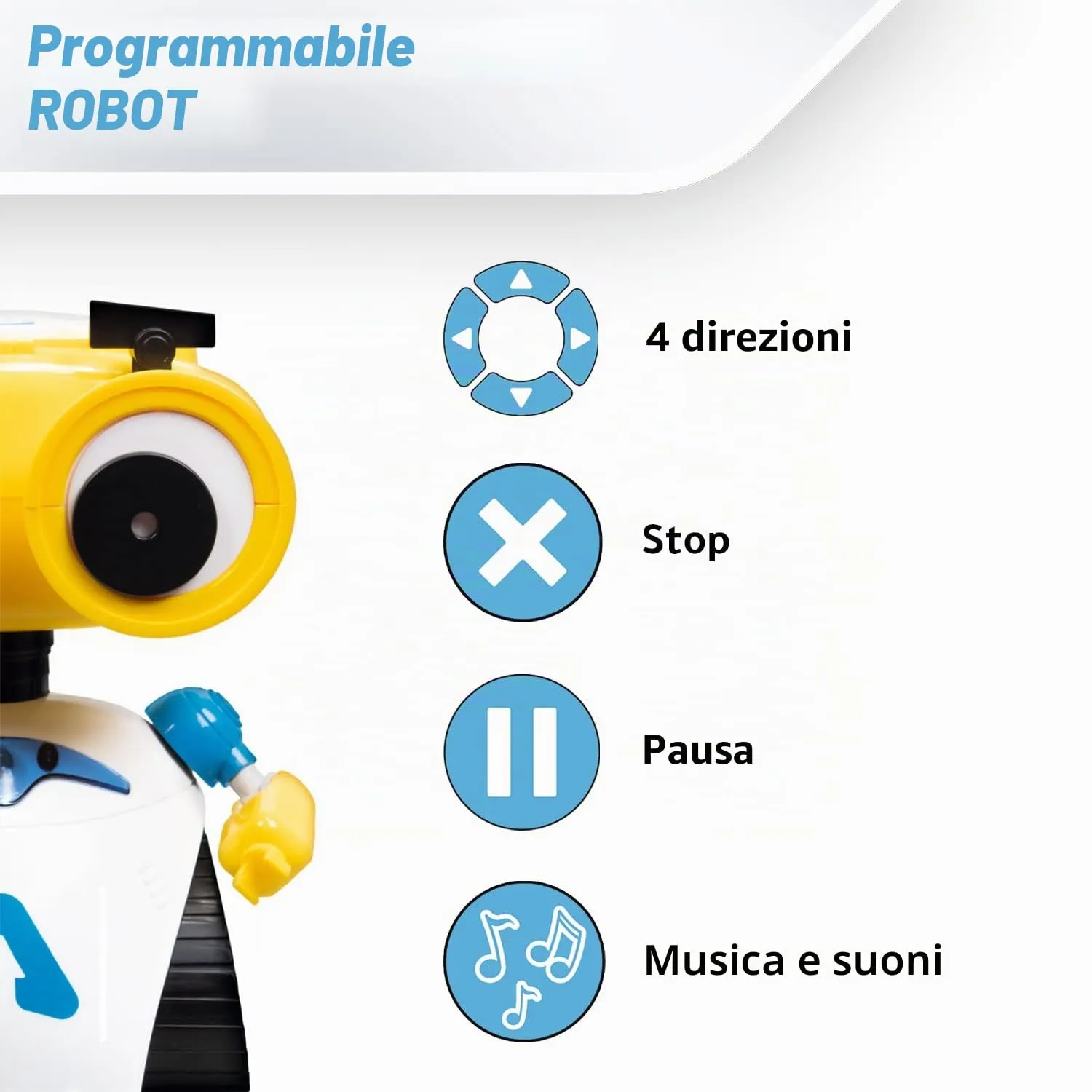 Xtrem Bots Andy Robot Giocattolo Programmabile 30 Azioni 4 Anni