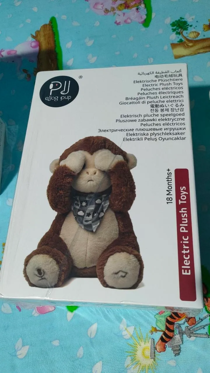 eJog Pup Scimmia peluche interattivo musicale con voce