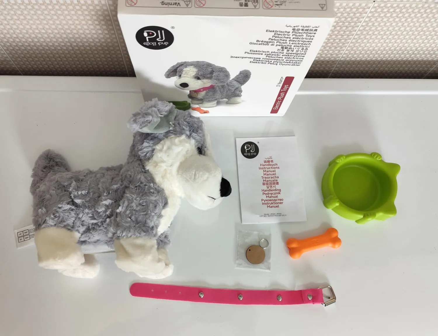 eJog Pup cane peluche interattivo vocale che cammina 3+ anni