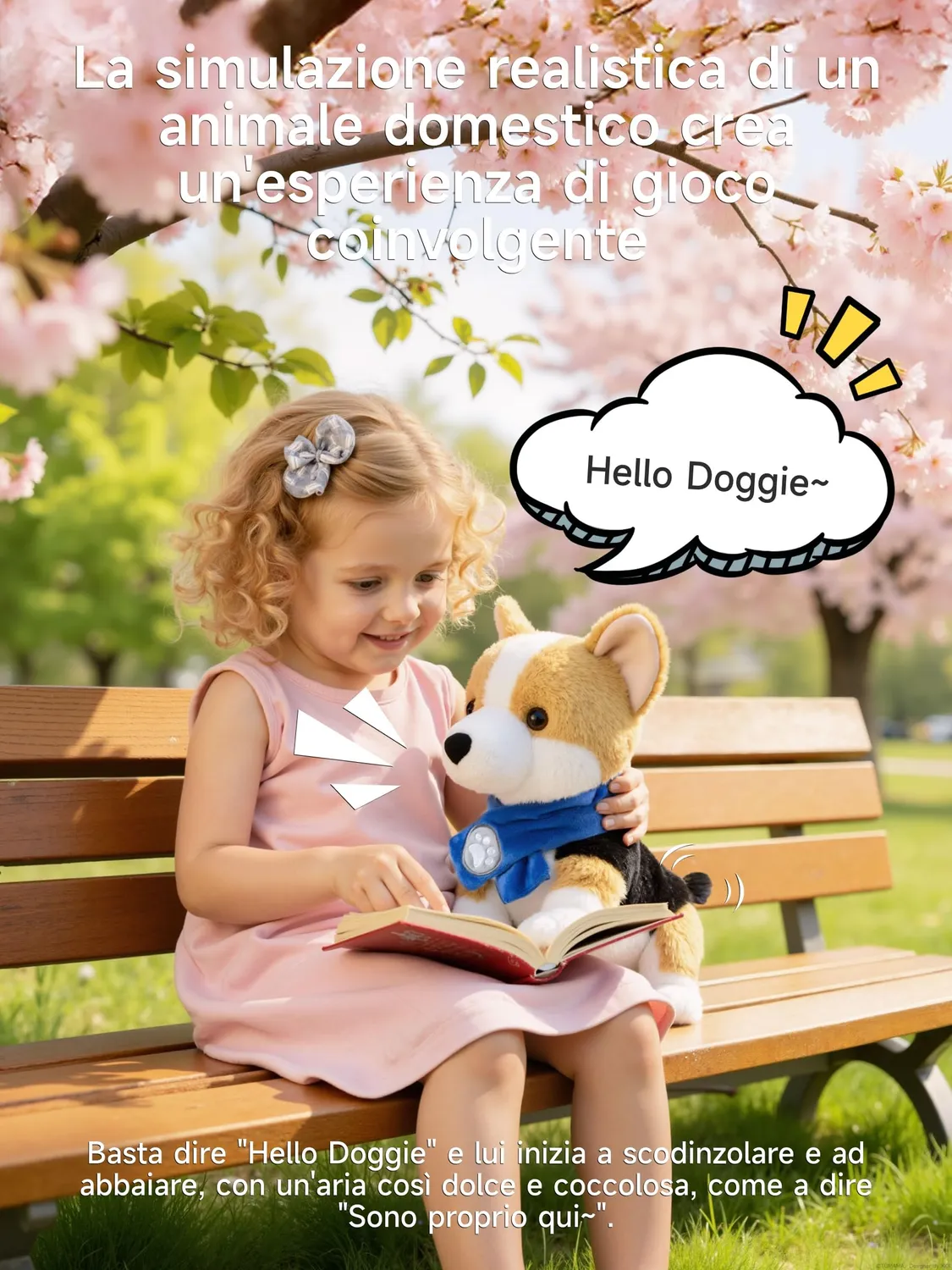 eJog Pup Corgi cane robot controllo vocale che cammina