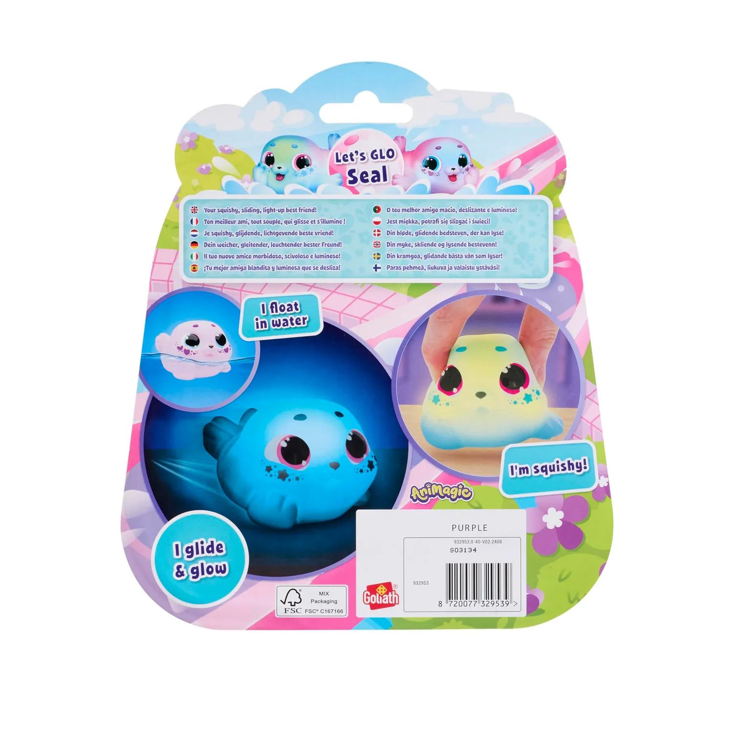 Animagic Let's Glo Seal Rosa foca interattiva luminosa