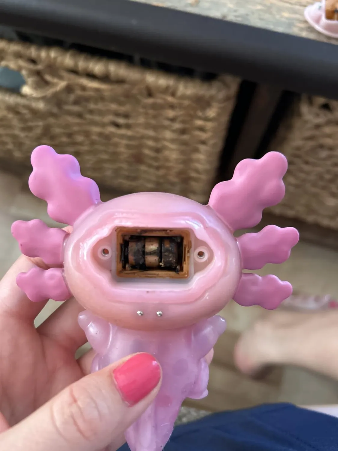 Animagic Let’s Glo Axolotl rosa peluche sensoriale che brilla
