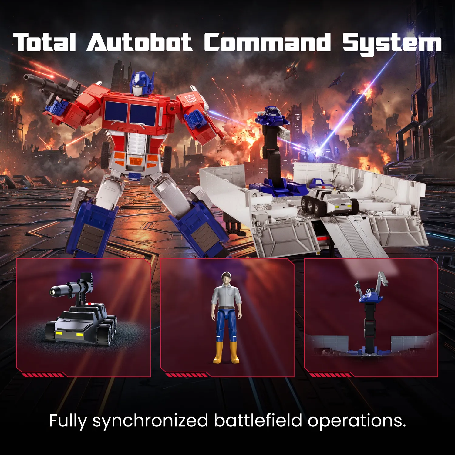 Robosen Elite Optimus Prime Trailer Kit rimorchio auto-convertibile
