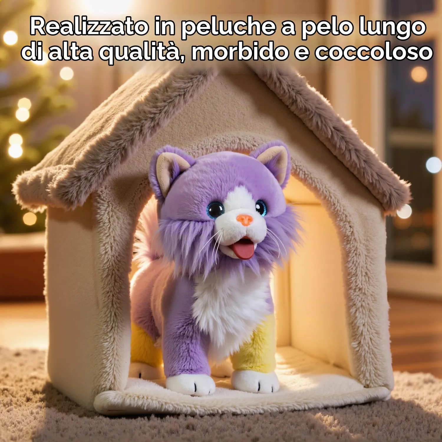 OR OR TU Gatto Peluche Interattivo che Cammina e Miagola
