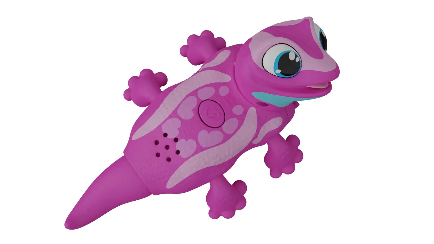 Animagic Let's Go Gecko peluche interattivo rosa con luci