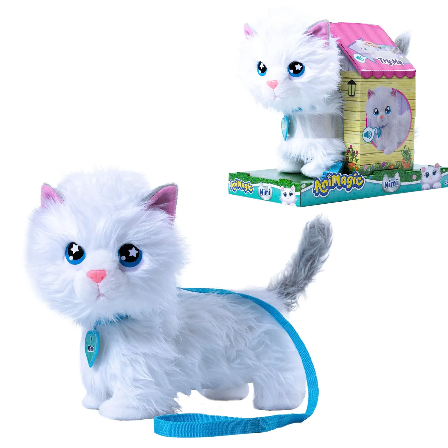 Animagic Waggles cane peluche interattivo che cammina guinzaglio